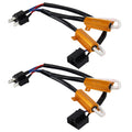 2 PCS H4 Car Canbus Error Canceller Decoder Load Resistor LED 50W 8 Ohm No Blinking Decoder Heat Resistance Aluminum Case Heat Sink High Power Metal Shell Resistance, H4