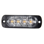 DC 12V-24V 2W 4LEDs SMD-2835 Lamps 17 Flash Patterns 3 Lines Car Flash Lamp Waterproof Car Truck Emergency Strobe Flash Warning Light, Cable Length: 90cm, 4LEDs