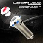 A8 3 in 1 Bluetooth Earphone & Safety Hammer & Car Charger, Support Hands-free Call & USB Quick Charger Function, A8