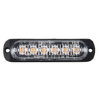DC 12V-24V 2W 6LEDs SMD-2835 Lamps 17 Flash Patterns 3 Lines Car Flash Lamp Waterproof Car Truck Emergency Strobe Flash Warning Light, Cable Length: 90cm, 6LEDs