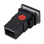 Car Fog Light Lamp Indicator 5 PIN On and Off Button Switch Control 4 Cable Auto Car Fog Light 5 Pin Switch On-Off Button Switch for Toyota, Small Size: 5*2.2*1.7cm, With Cable