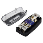Car Stereo Car Audio Fuse Holder Insurance 60A Car Audio Fuse Holder 1 in 2 Ways Car Auto Fuse Holder Blade Fuse Holder for Car Audio, Audio Fuse Holder