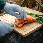 A Pair Cut-resistant Gardening Gloves HPPE Food-grade 5-Level Anti-cutting Anti-wear Safety Working Gloves, Size: M, Length: 22cm, Size: M/Black, Size: M/White
