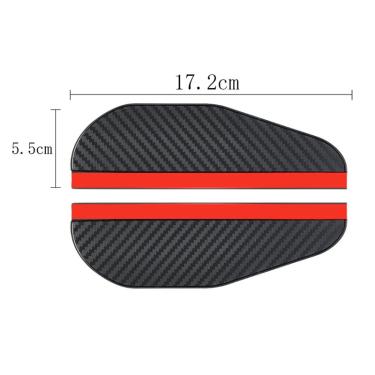 1 Pair Drill Pattern Pure Black Universal Car Rearview Mirror Rain Blades Car Back Mirror Eyebrow Rain Cover, Pure Black