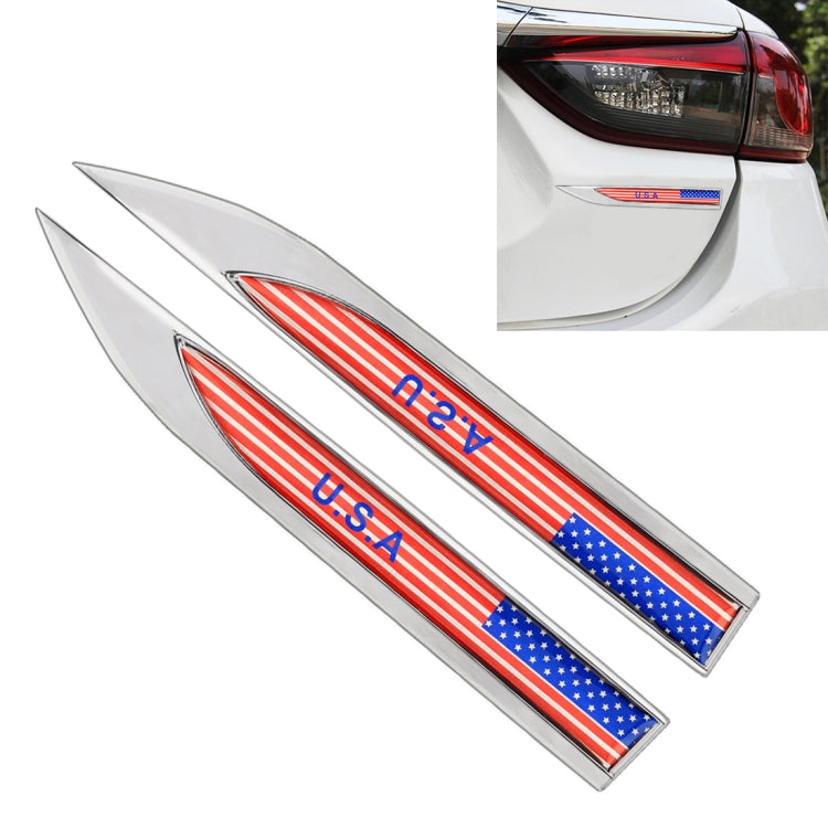 2 PCS USA Flag Pattern Car-Styling Sticker Random Decorative Sticker, USA Flag