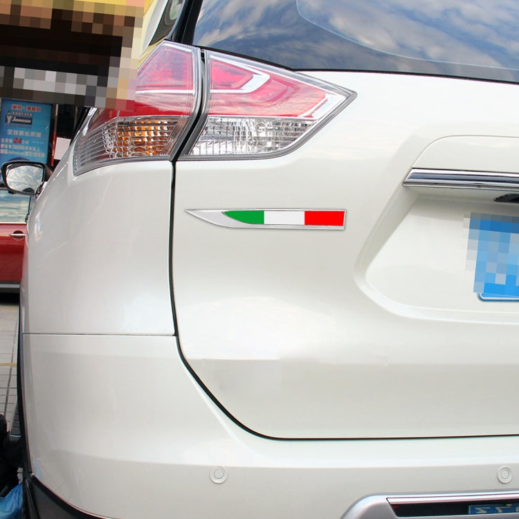 2 PCS Italian Flag Pattern Car-Styling Sticker Random Decorative Sticker, Italian Flag (2 PCS )