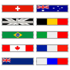 2 PCS Australian Flag Pattern Rectangle Car-Styling Sticker Random Decorative Sticker, Australian Flag (Rectangle)