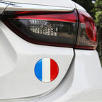 4 PCS Car-Styling France Flag Pattern Metal Wheel Hub Decorative Sticker, Diameter: 5.8cm, France Flag