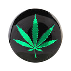 4 PCS Car-Styling Green Leaves Pattern Metal Wheel Hub Decorative Sticker, Diameter: 5.8cm, Green Leaves