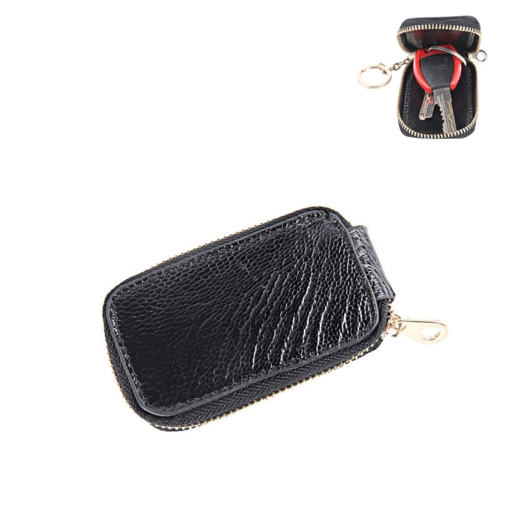 Universal Pure Cow Leather Waist Hanging Zipper Wallets Key Holder Bag (No Include Key), Key Holder Bag