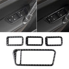 Car Carbon Fiber Window Lift Panel Decorative Sticker for Volkswagen Golf 7 2013-2017, Left Drive, Window Lift Panel