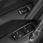 Car Carbon Fiber Window Lift Panel Decorative Sticker for Volkswagen Golf 7 2013-2017, Left Drive, Window Lift Panel