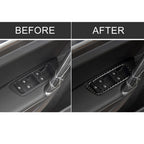 Car Carbon Fiber Window Lift Panel Decorative Sticker for Volkswagen Golf 7 2013-2017, Left Drive, Window Lift Panel