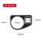 Car Carbon Fiber Headlight Switch Panel Decorative Sticker for Volkswagen Golf 7 2013-2017, Left Drive, Headlight Switch Panel