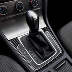 Car Carbon Fiber Gear Position Panel Frame Decorative Sticker for Volkswagen Golf 7 2018-, without Hole and Start and Stop, Left Drive, Gear Position