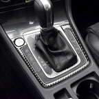 Car Carbon Fiber Gear Position Panel Frame Decorative Sticker for Volkswagen Golf 7 2013-2017, with Hole and Start and Stop, Left Drive, Gear Position Panel