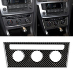 Car Carbon Fiber Air Conditioning Rotary Button Decorative Sticker for Volkswagen Golf 7 2013-2017, Air Conditioning Rotary Button