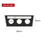 Car Carbon Fiber Air Conditioning Rotary Button Decorative Sticker for Volkswagen Golf 7 2013-2017, Air Conditioning Rotary Button