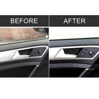 Car Carbon Fiber Door Inner Handle Wrist Panel Decorative Sticker for Volkswagen Golf 7 2013-2017, Door Inner Handle Wrist