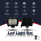 4 inch 15W 1500LM LED Strip Lamp Working Refit Off-road Vehicle Light Roof Strip Light, 4 inch 60W