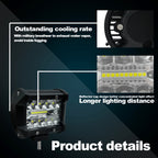 4 inch 15W 1500LM LED Strip Lamp Working Refit Off-road Vehicle Light Roof Strip Light, 4 inch 60W