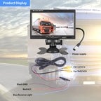 PZ-708 7.0 inch TFT LCD Car Rearview Monitor with Stand and Remote Control, PZ-708