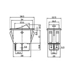 30 Amp 12 Volt Four Plugs LED ON OFF Car Fog Light Switch