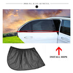 2 PCS Car Rear Window Net Yarn Sunscreen Insulation Window Sunshade Cover, Size: 113*50cm, Size: 122*70cm