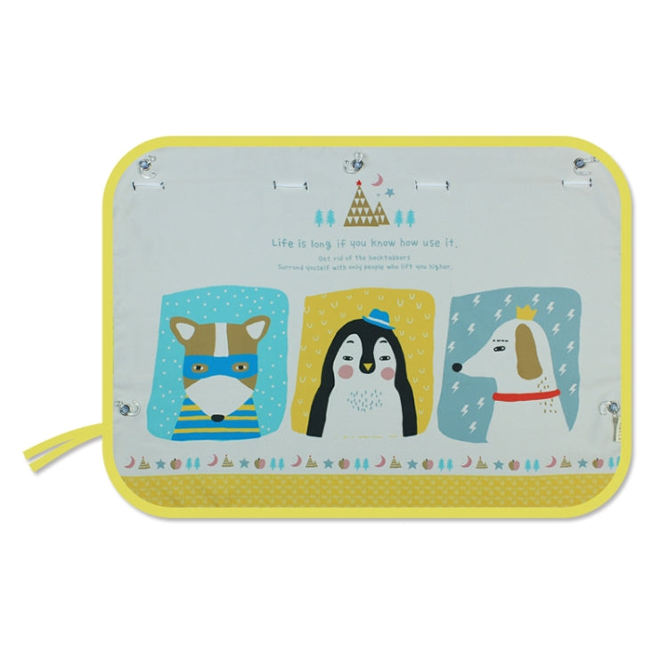 Car Large Rear Window Sunscreen Insulation Window Sunshade Cover, Size: 70*50cm, Zoo, Three Little eagles, Pink Elephant, Little Fox, Underwater World, Deer, Good Friend, Bear, Yellow Penguin, Bears Homes, Happy Elephant, Small Fish, Happy Forest      ...
