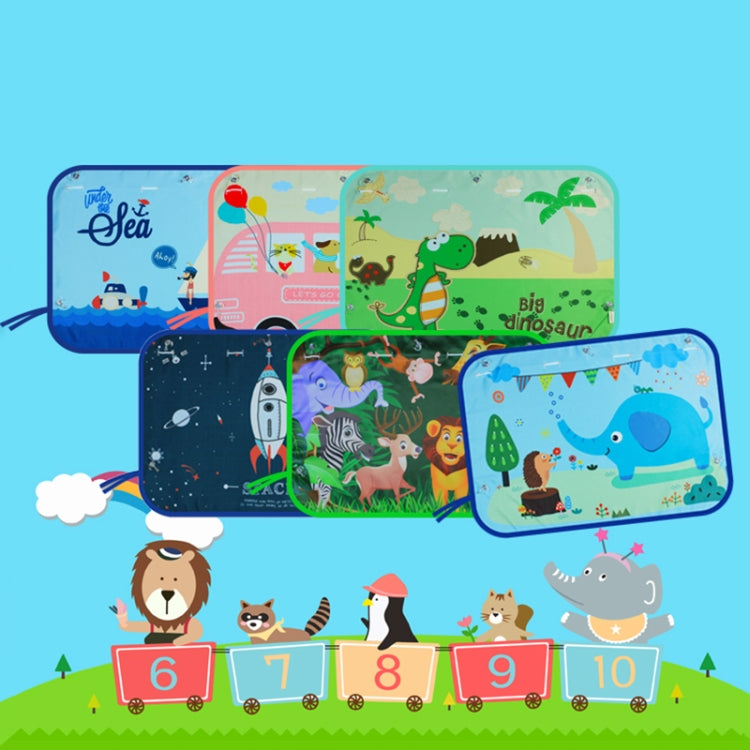 Car Large Rear Window Sunscreen Insulation Window Sunshade Cover, Size: 70*50cm, Zoo, Three Little eagles, Pink Elephant, Little Fox, Underwater World, Deer, Good Friend, Bear, Yellow Penguin, Bears Homes, Happy Elephant, Small Fish, Happy Forest      ...