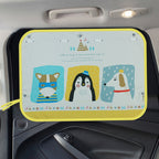 Car Large Rear Window Sunscreen Insulation Window Sunshade Cover, Size: 70*50cm, Zoo, Three Little eagles, Pink Elephant, Little Fox, Underwater World, Deer, Good Friend, Bear, Yellow Penguin, Bears Homes, Happy Elephant, Small Fish, Happy Forest      ...