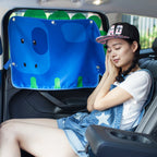 Car Large Rear Window Sunscreen Insulation Window Sunshade Cover, Size: 70*50cm, Zoo, Three Little eagles, Pink Elephant, Little Fox, Underwater World, Deer, Good Friend, Bear, Yellow Penguin, Bears Homes, Happy Elephant, Small Fish, Happy Forest      ...