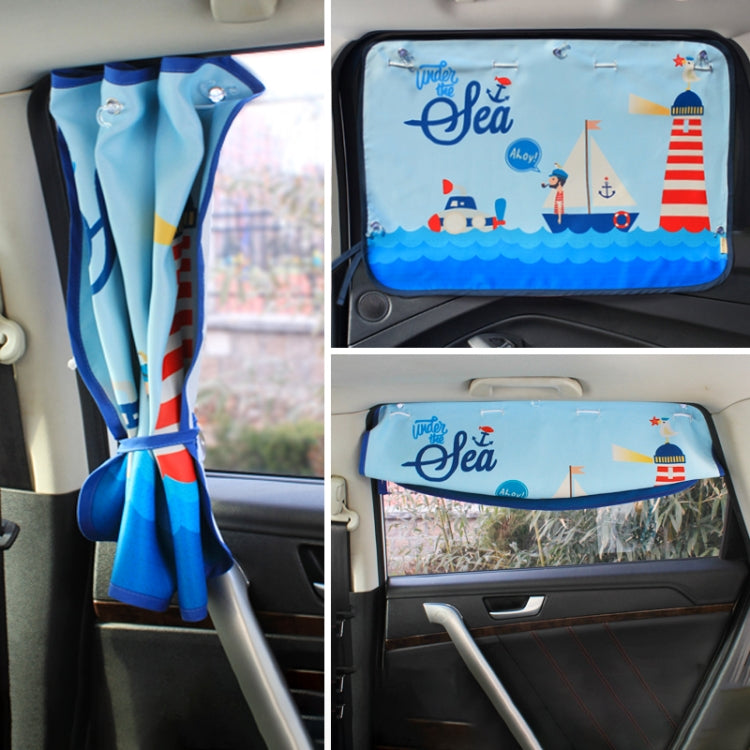 Car Large Rear Window Sunscreen Insulation Window Sunshade Cover, Size: 70*50cm, Zoo, Three Little eagles, Pink Elephant, Little Fox, Underwater World, Deer, Good Friend, Bear, Yellow Penguin, Bears Homes, Happy Elephant, Small Fish, Happy Forest      ...