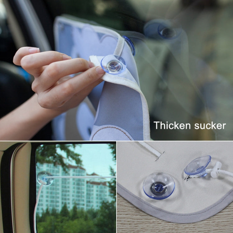 Car Large Rear Window Sunscreen Insulation Window Sunshade Cover, Size: 70*50cm, Zoo, Three Little eagles, Pink Elephant, Little Fox, Underwater World, Deer, Good Friend, Bear, Yellow Penguin, Bears Homes, Happy Elephant, Small Fish, Happy Forest      ...