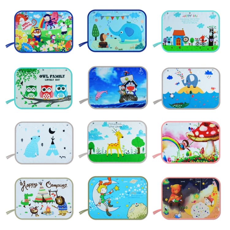 Car Large Rear Window Sunscreen Insulation Window Sunshade Cover, Size: 70*50cm, Zoo, Three Little eagles, Pink Elephant, Little Fox, Underwater World, Deer, Good Friend, Bear, Yellow Penguin, Bears Homes, Happy Elephant, Small Fish, Happy Forest      ...