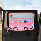 Car Large Rear Window Sunscreen Insulation Window Sunshade Cover, Size: 70*50cm, Mustache, Rocket, Little Pirate, Small Cloud, Camping, Happy Time, Pink Bus, Happy School Bus, Magic World, Moon Baby, Waterpark, House
