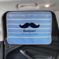 Car Large Rear Window Sunscreen Insulation Window Sunshade Cover, Size: 70*50cm, Mustache, Rocket, Little Pirate, Small Cloud, Camping, Happy Time, Pink Bus, Happy School Bus, Magic World, Moon Baby, Waterpark, House