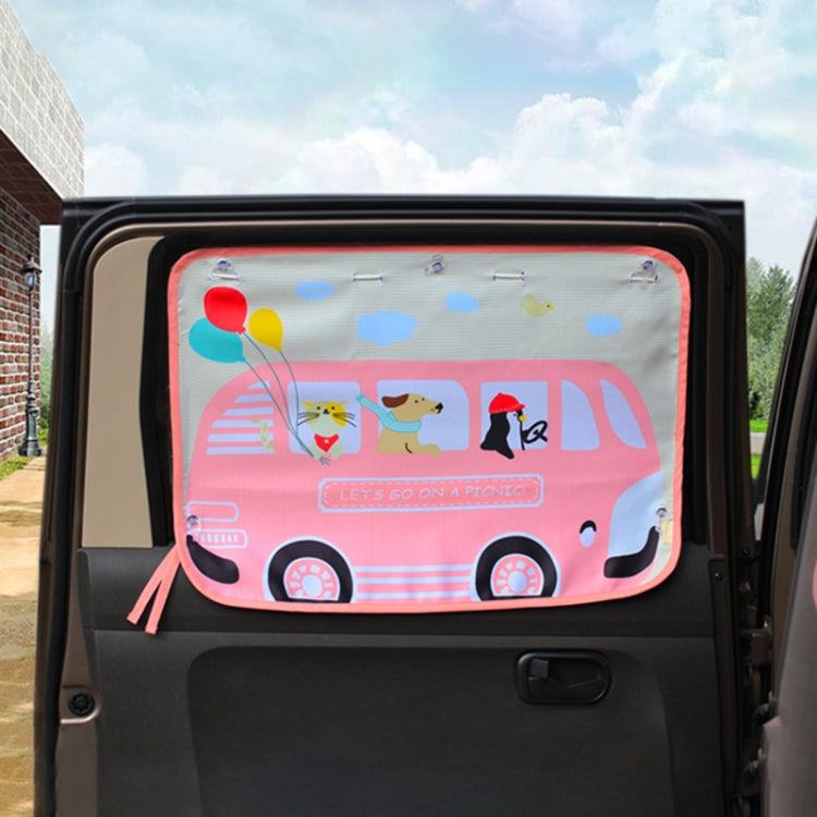 Car Large Rear Window Sunscreen Insulation Window Sunshade Cover, Size: 70*50cm, Rocket, Little Pirate, Happy Flying, Small Cloud, Happy Swing, Camping, Happy Time, Pink Bus, Happy Town, Happy School Bus, Magic World, Moon Baby, Waterpark, House       ...