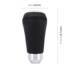 Universal Car Modified Shifter Black Leather Lever Manual 5-Speed Gear Shift Knob, 5-Speed Gear Shift Knob