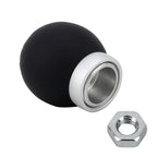 Universal Car Ball Shape Gear Shifter Lever Manual Automatic Black Leather Shift Knob Adapter, No Gear Ssign