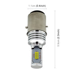 H6/BA20D 1000LM 72W 6000K White Light 2-LED 3570 Bulbs Motorcycle Headlights, DC 12-24V, H6/BA20D