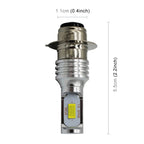 P15D/H6M 1000LM 72W 6000K White Light 2-LED 3570 Bulbs Motorcycle Headlights, DC 12-24V, P15D/H6M