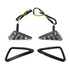 2 PCS Triangle Shape DC 12V Motorcycle 9-LED Yellow Light Turn Signal Indicator Blinker Light, Triangle Shape