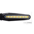 4 PCS DC 12V Motorcycle 15-LED Yellow + White Light Marquee-LED Turn Signal Indicator Blinker Light, 15-LED