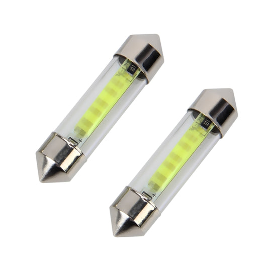 10 PCS 39mm 1W 6000K White Light Car Dome Lamp License LED Reading Light, DC 12V, 39mm