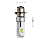 Motorcycle Headlights 750LM 6000K White H6M/P15D 40W 8-LED Bulbs, DC 12-24V, H6M/P15D