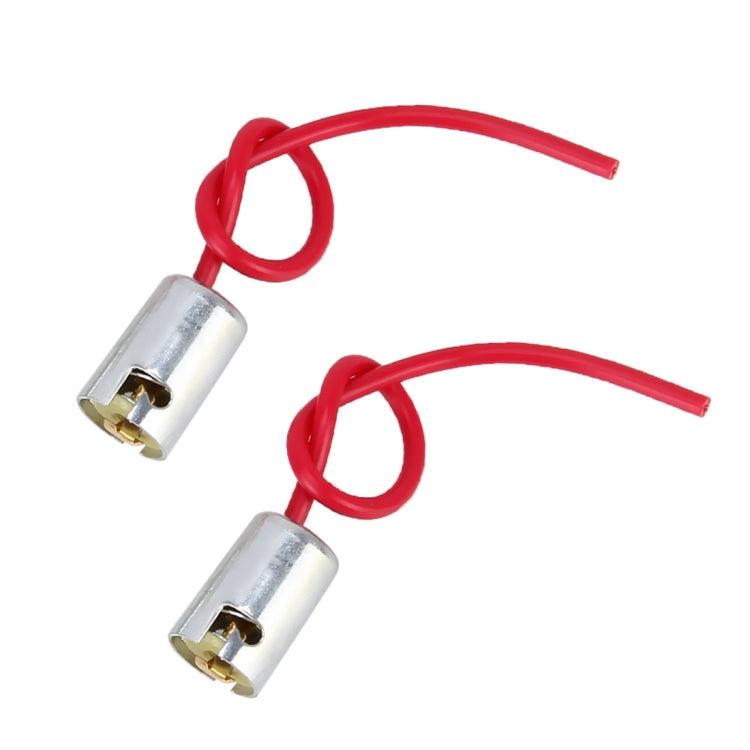 2 PCS BA9S Light Lamp Bulb Holder Base Socket Wire Connector, BA9S