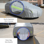 PVC Anti-Dust Sunproof SUV Car Cover with Warning Strips, Fits Cars up to 5.1m(199 inch) in Length, 199inch (XL)