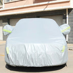 PVC Anti-Dust Sunproof Hatchback Car Cover with Warning Strips, Fits Cars up to 4.5m 177 inch Length, 177inch (XL)