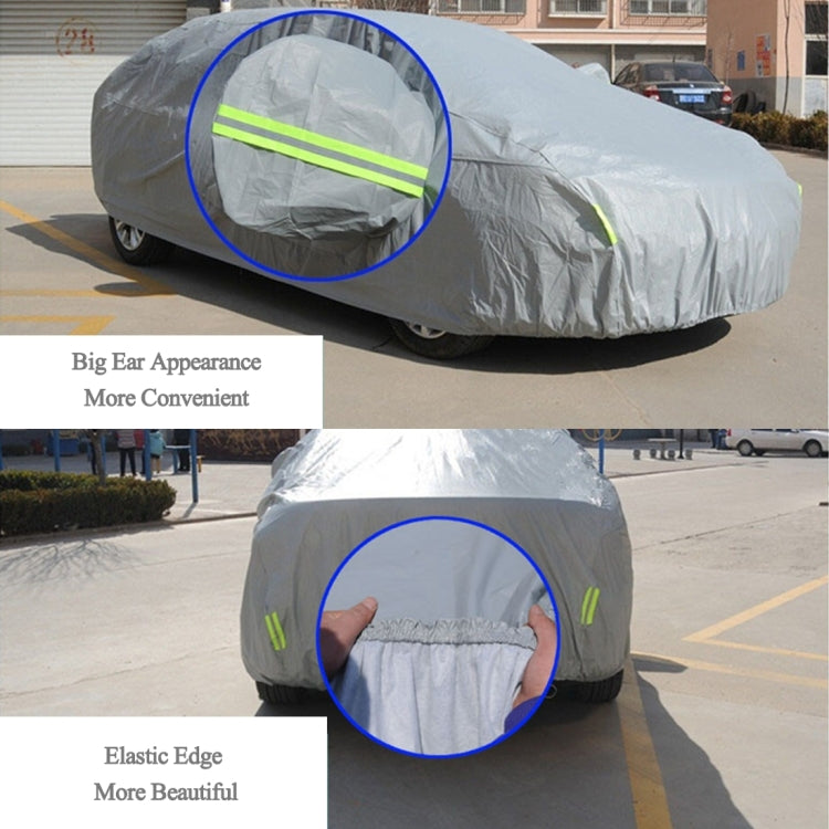 PVC Anti-Dust Sunproof Hatchback Car Cover with Warning Strips, Fits Cars up to 4.1m(160 inch) in Length, 160inch (M)